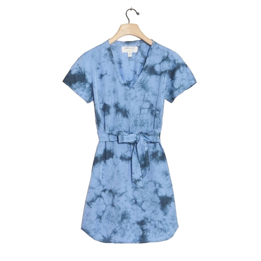 Anthropologie Cloth & Stone Liv Tie Dress Size S Blue